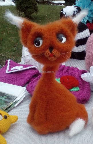 Котик,сувенир,ручная работа,вязание крючком